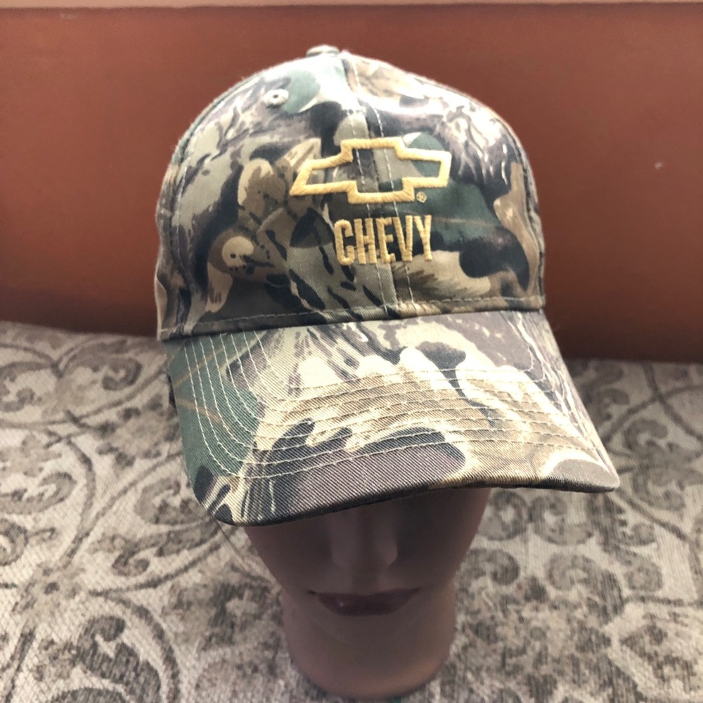 Chevy Embroidered Camo Baseball Cap - Green/Tan/Brown
